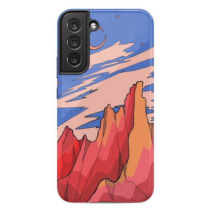 Galaxy S22 plus StrongFit Blossom red mountain  by Steve Wade (Swade)