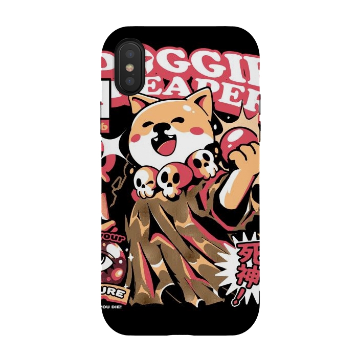iPhone Xs / X StrongFit Doggie Reaper by Ilustrata