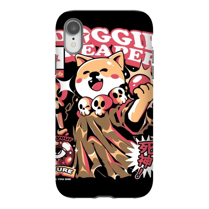 iPhone Xr StrongFit Doggie Reaper by Ilustrata