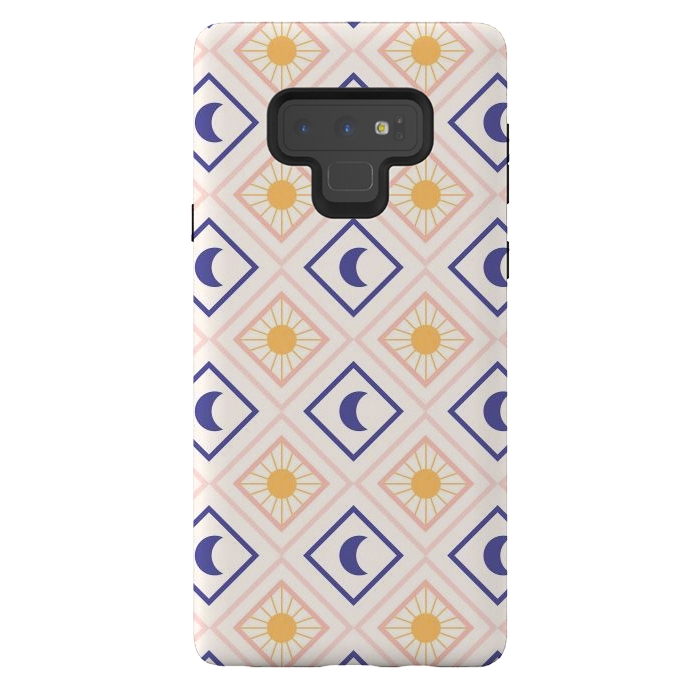 Galaxy Note 9 StrongFit Sun & Moon Tiles by ArtPrInk