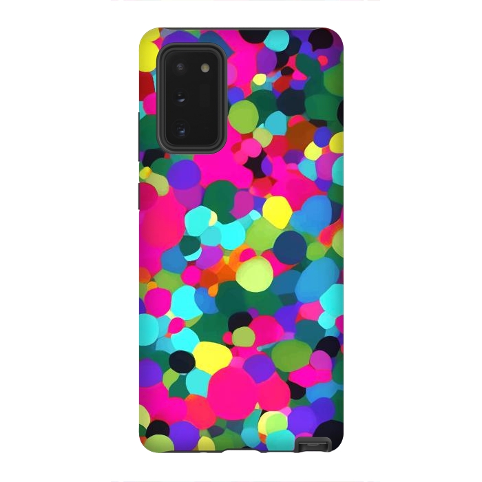 Galaxy Note 20 StrongFit A Mess of Colors, Eclectic Colorful Water Balloons, Fun Party Confetti Polka Dots Painting by Uma Prabhakar Gokhale