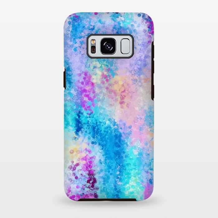 Galaxy S8 plus StrongFit Mixed Emotions, Abstract Blue Colorful Painting, Eclectic Modern Bohemian Shapes Ocean by Uma Prabhakar Gokhale