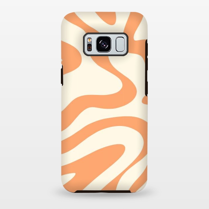 Galaxy S8 plus StrongFit Liquid Retro Groovy Orange by ArtPrInk