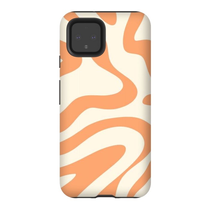 Pixel 4 StrongFit Liquid Retro Groovy Orange by ArtPrInk