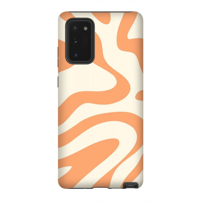 Galaxy Note 20 StrongFit Liquid Retro Groovy Orange by ArtPrInk