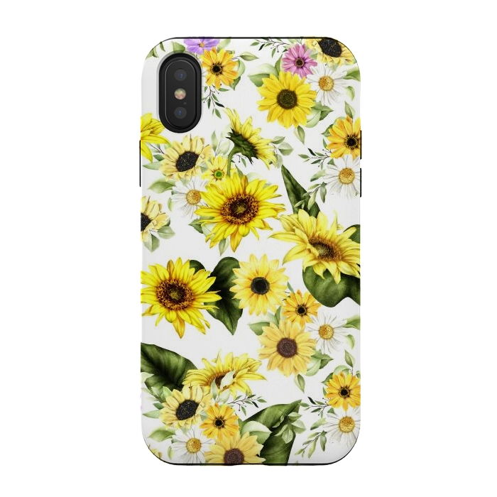iPhone Xs / X StrongFit Sunflower by Bledi
