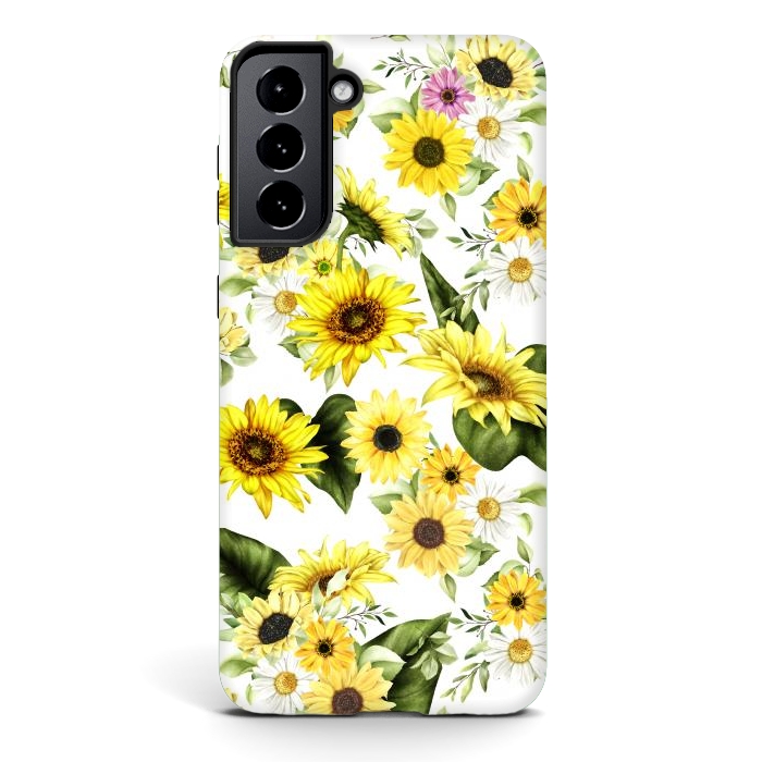 Galaxy S21 StrongFit Sunflower by Bledi