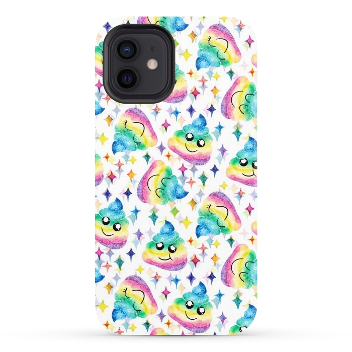 iPhone 12 StrongFit Rainbow Poop by gingerlique