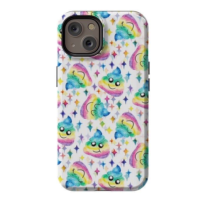 iPhone 14 StrongFit Rainbow Poop by gingerlique