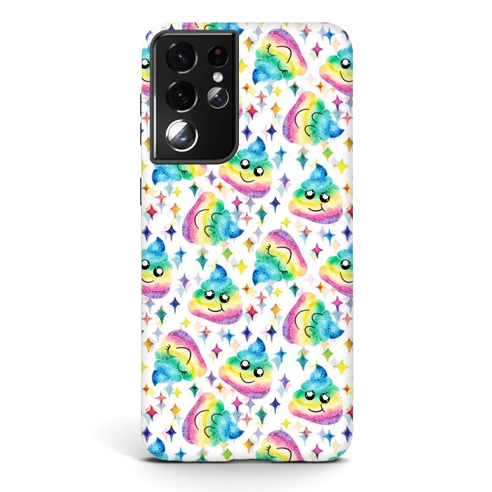 Galaxy S21 ultra StrongFit Rainbow Poop by gingerlique