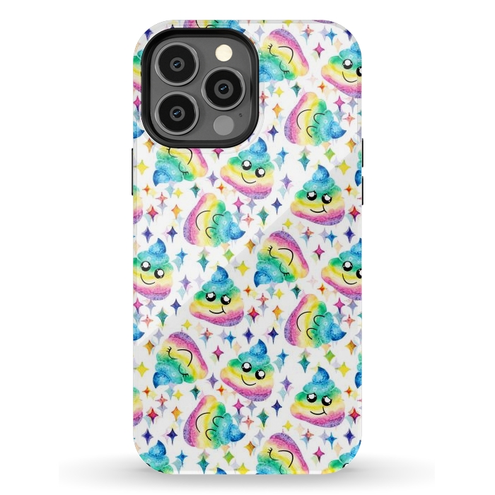 iPhone 13 Pro Max StrongFit Rainbow Poop by gingerlique