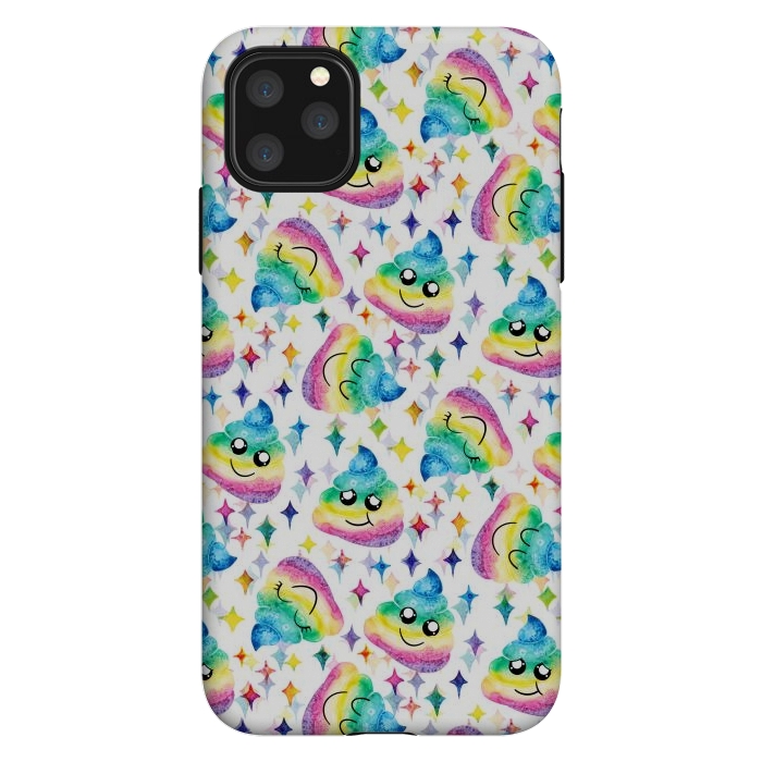 iPhone 11 Pro Max StrongFit Rainbow Poop by gingerlique