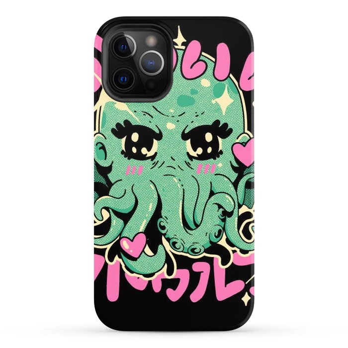 iPhone 12 Pro Max StrongFit Cutethulhu Loves by Ilustrata