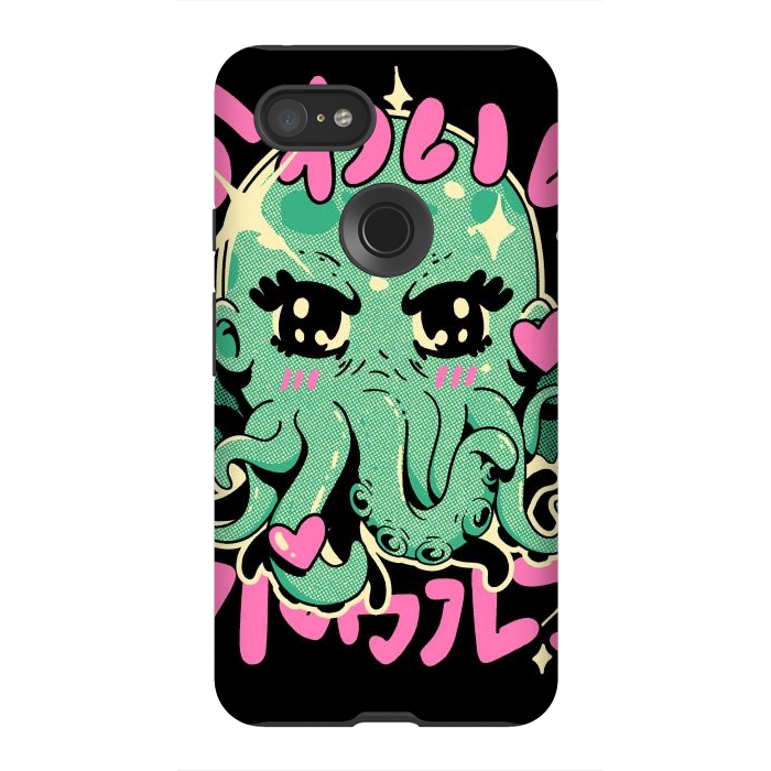 Pixel 3XL StrongFit Cutethulhu Loves by Ilustrata