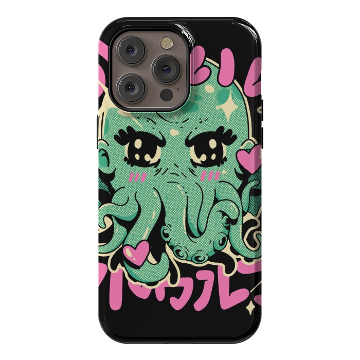 iPhone 14 Pro max StrongFit Cutethulhu Loves by Ilustrata