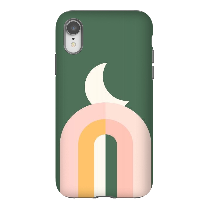 iPhone Xr StrongFit Bold Rainbow Moon by ArtPrInk