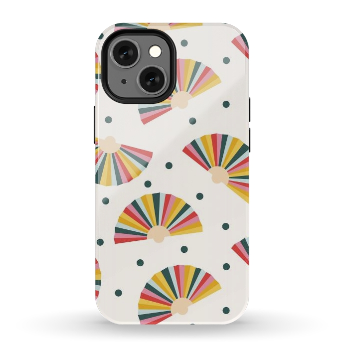 iPhone 12 mini StrongFit Hand Fans - Colorful by ArtPrInk