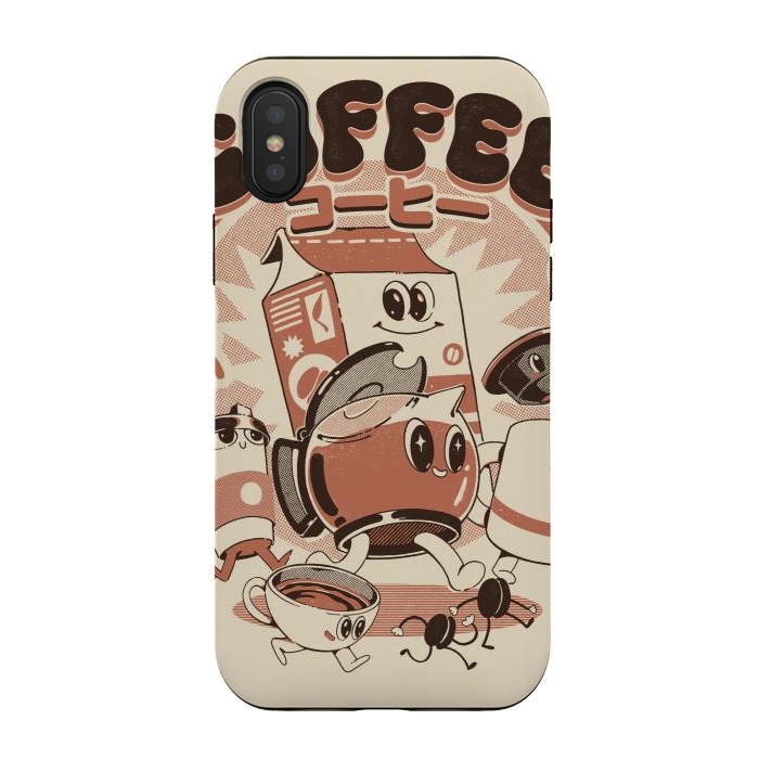 iPhone Xs / X StrongFit My Coffee Friends by Ilustrata