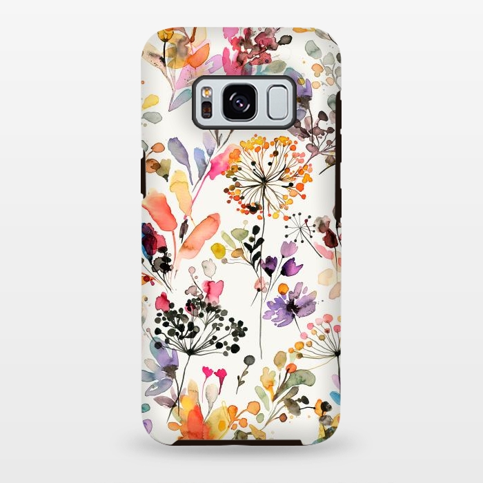 Galaxy S8 plus StrongFit Wild Grasses by Ninola Design