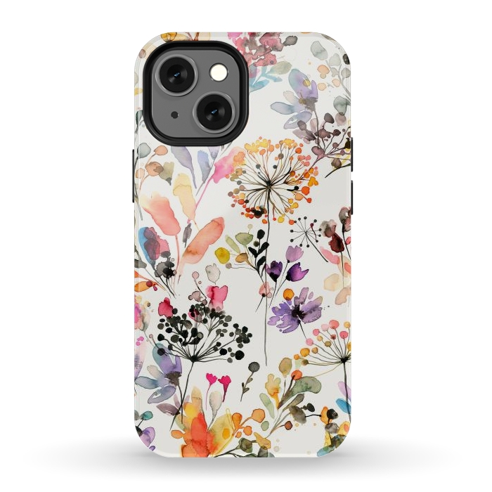iPhone 12 mini StrongFit Wild Grasses by Ninola Design