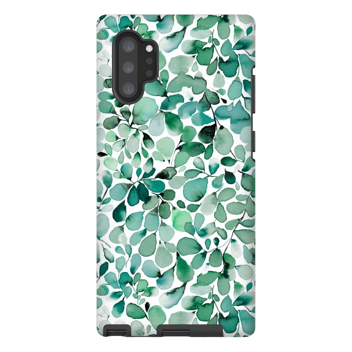 Galaxy Note 10 plus StrongFit Leaffy Botanical Green Eucalyptus by Ninola Design