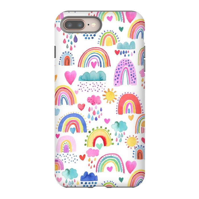iPhone 7 plus StrongFit Lovely Colorful Rainbows by Ninola Design