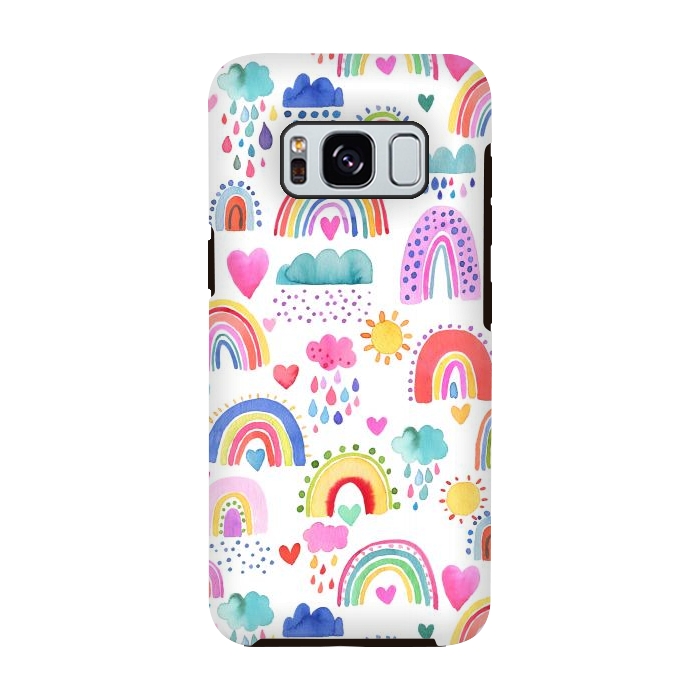 Galaxy S8 StrongFit Lovely Colorful Rainbows by Ninola Design