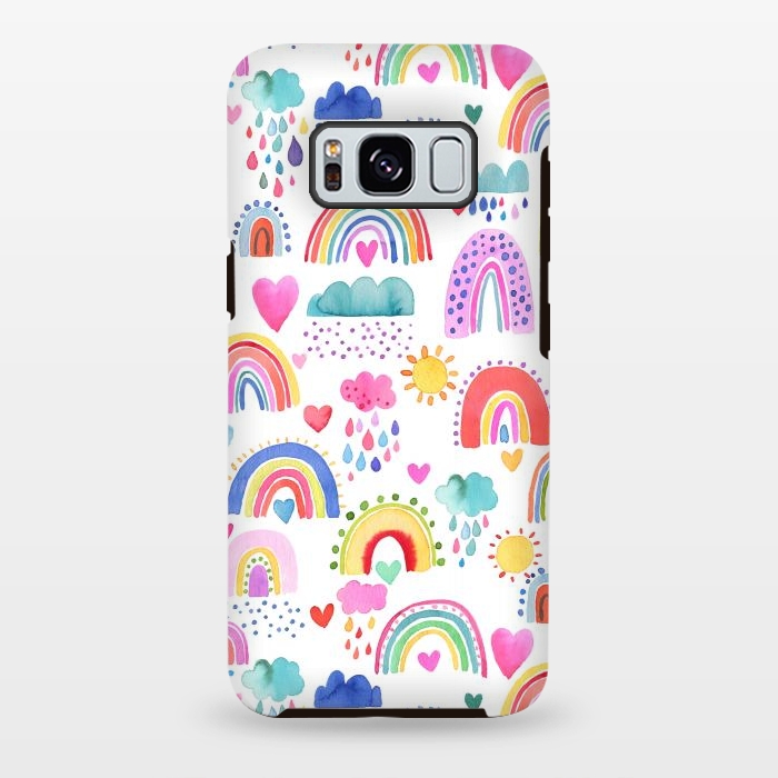 Galaxy S8 plus StrongFit Lovely Colorful Rainbows by Ninola Design
