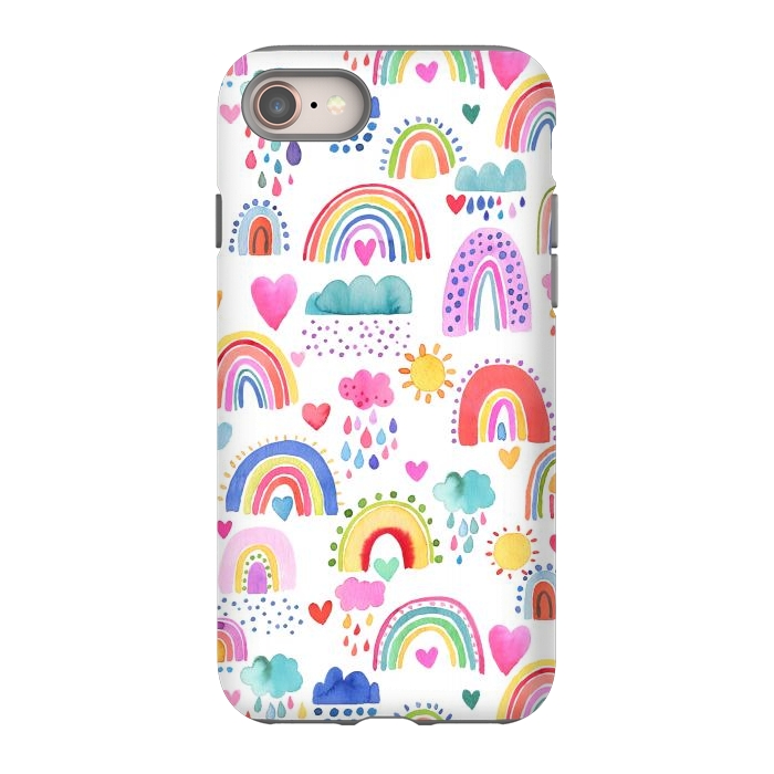 iPhone 8 StrongFit Lovely Colorful Rainbows by Ninola Design