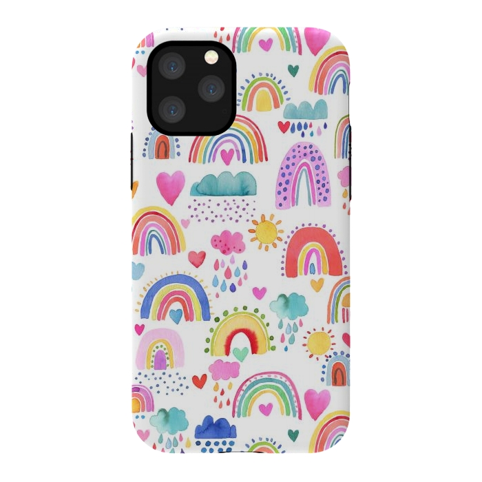 iPhone 11 Pro StrongFit Lovely Colorful Rainbows by Ninola Design