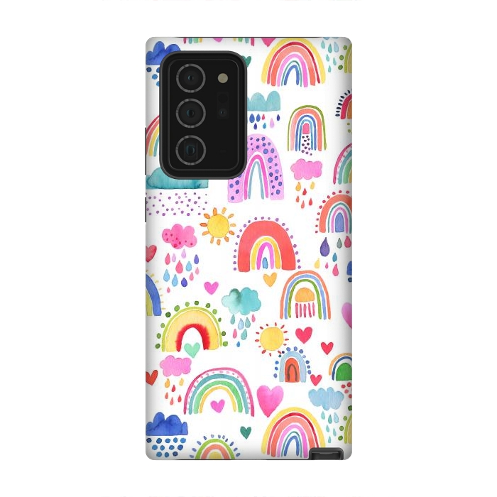 Galaxy Note 20 Ultra StrongFit Lovely Colorful Rainbows by Ninola Design