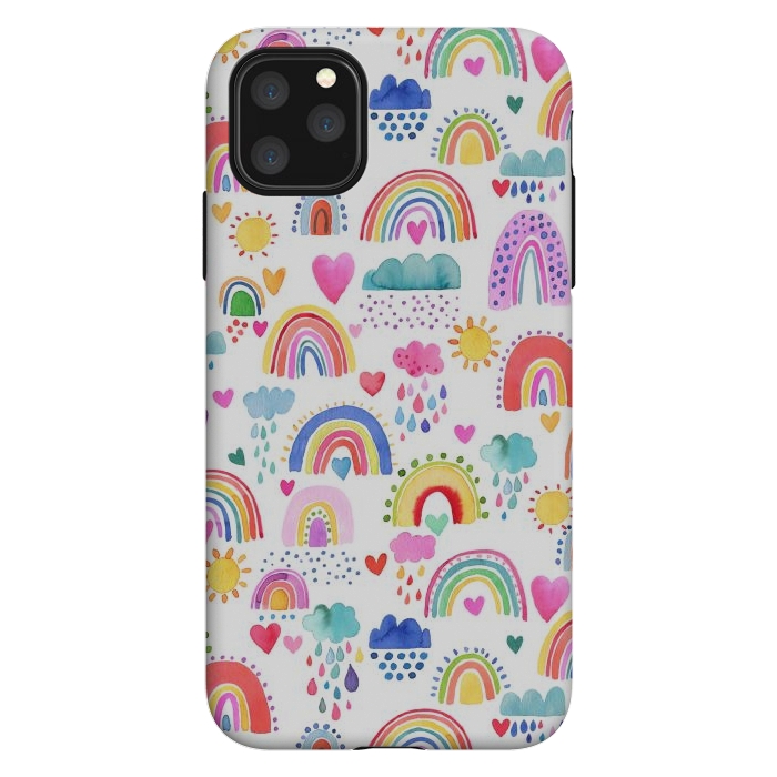 iPhone 11 Pro Max StrongFit Lovely Colorful Rainbows by Ninola Design