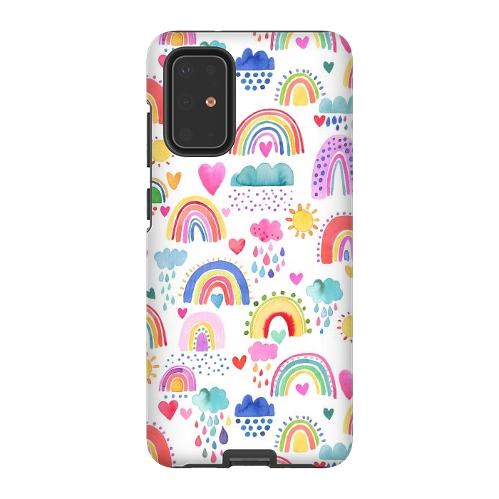 Galaxy S20 Plus StrongFit Lovely Colorful Rainbows by Ninola Design