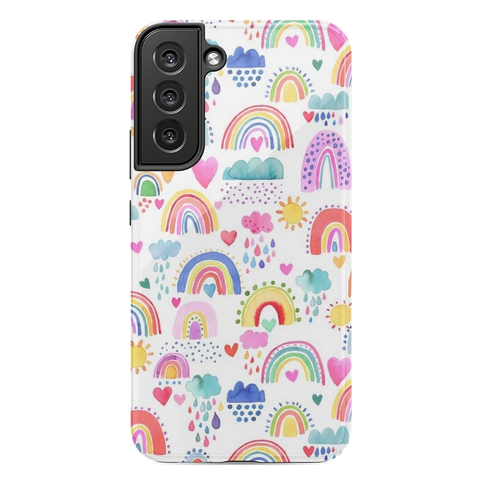 Galaxy S22 plus StrongFit Lovely Colorful Rainbows by Ninola Design