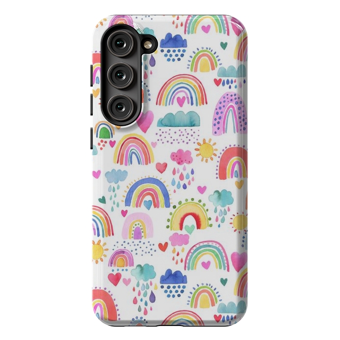 Galaxy S23 Plus StrongFit Lovely Colorful Rainbows by Ninola Design