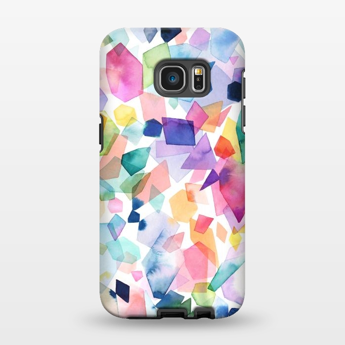 Galaxy S7 EDGE StrongFit Colorful Crystals and Gems by Ninola Design