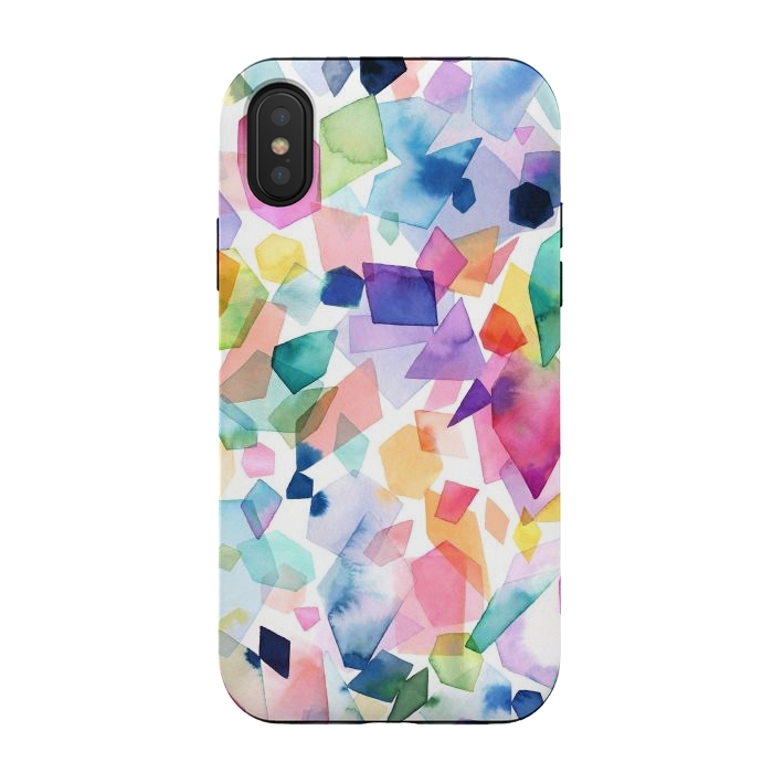 iPhone Xs / X StrongFit Colorful Crystals and Gems by Ninola Design
