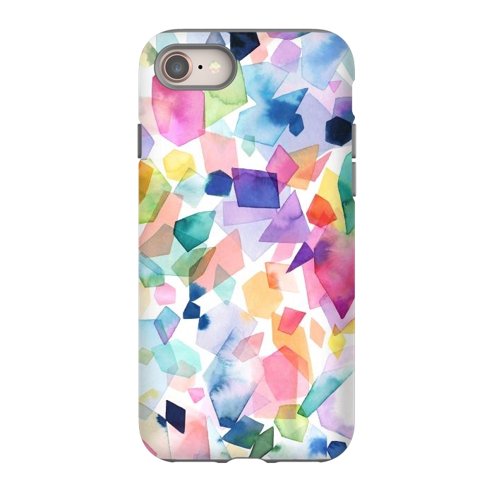iPhone 8 StrongFit Colorful Crystals and Gems by Ninola Design