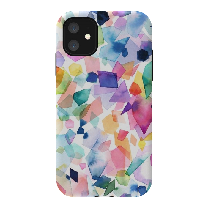 iPhone 11 StrongFit Colorful Crystals and Gems by Ninola Design