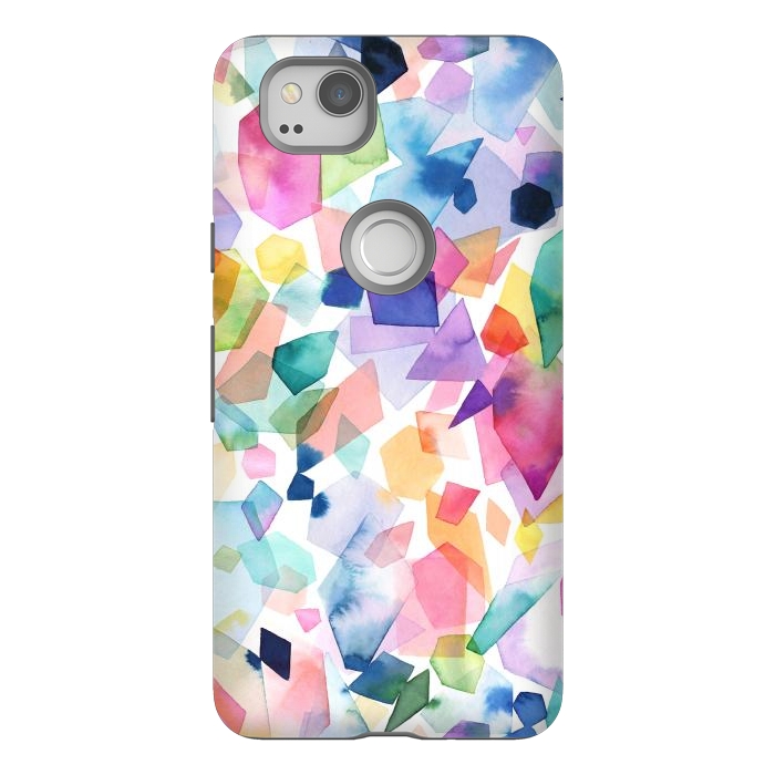 Pixel 2 StrongFit Colorful Crystals and Gems by Ninola Design