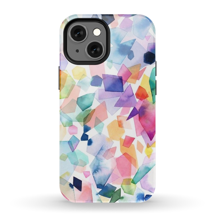 iPhone 12 mini StrongFit Colorful Crystals and Gems by Ninola Design