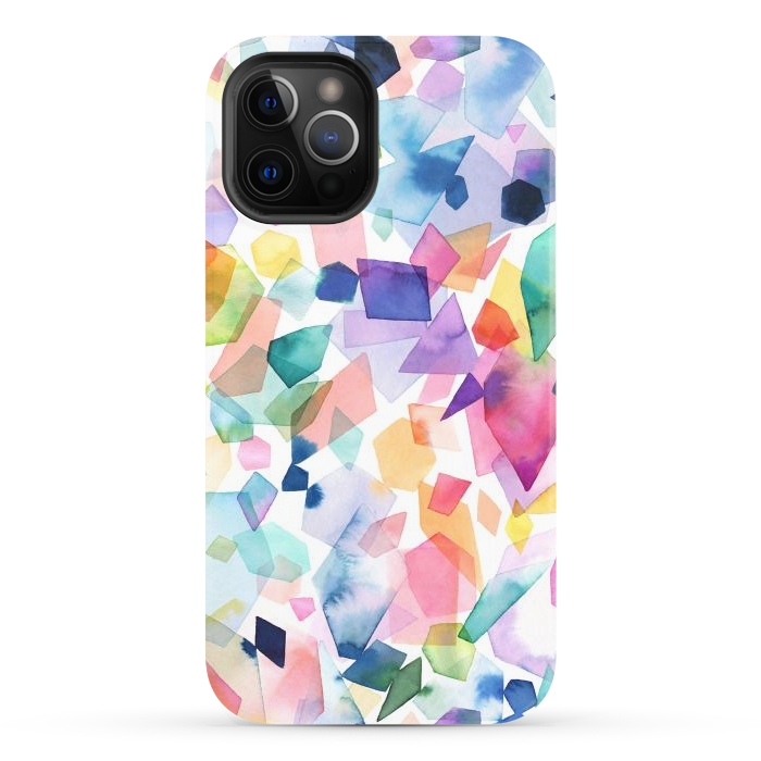 iPhone 12 Pro StrongFit Colorful Crystals and Gems by Ninola Design