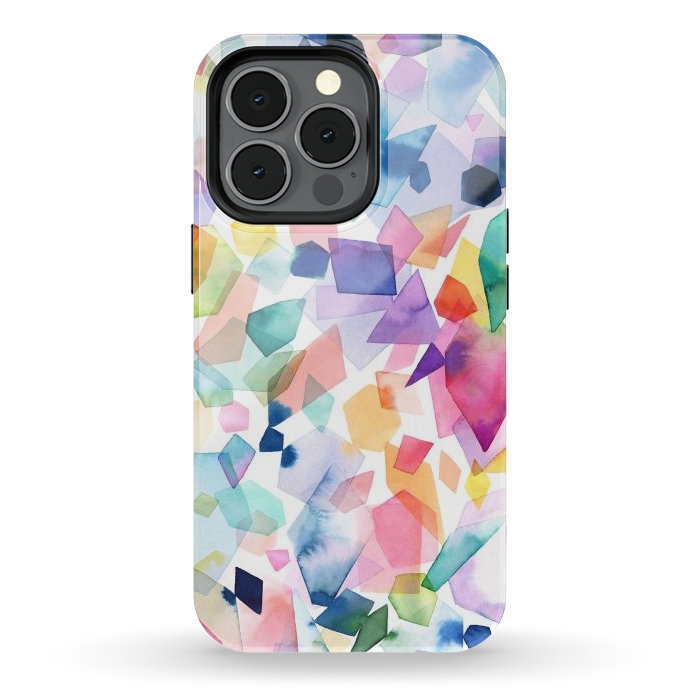 iPhone 13 pro StrongFit Colorful Crystals and Gems by Ninola Design