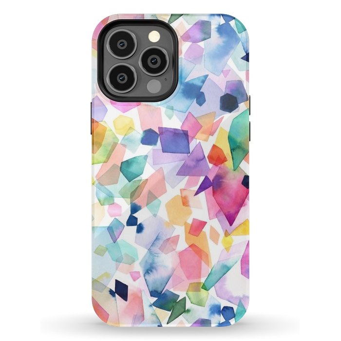 iPhone 13 Pro Max StrongFit Colorful Crystals and Gems by Ninola Design
