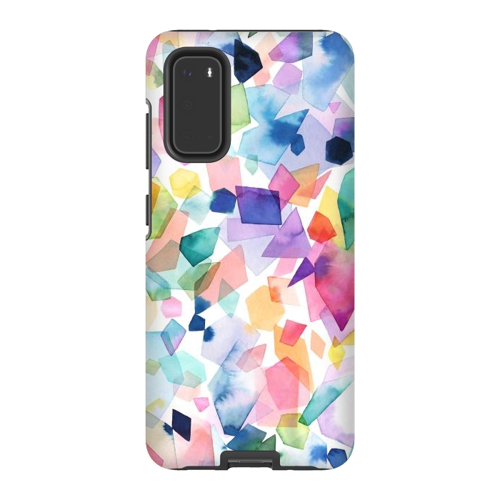 Galaxy S20 StrongFit Colorful Crystals and Gems by Ninola Design
