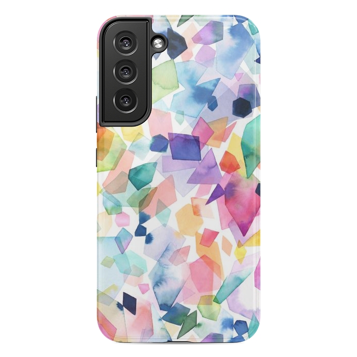 Galaxy S22 plus StrongFit Colorful Crystals and Gems by Ninola Design