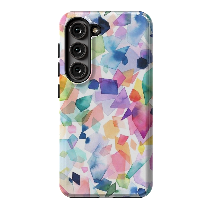Galaxy S23 StrongFit Colorful Crystals and Gems by Ninola Design