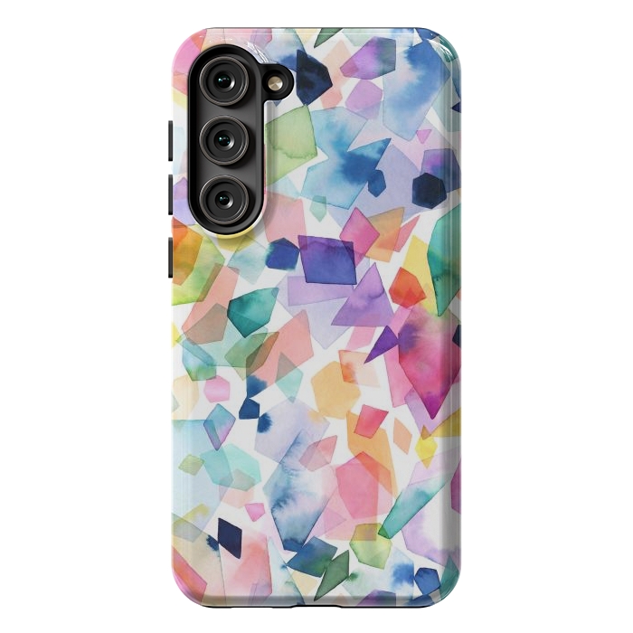 Galaxy S23 Plus StrongFit Colorful Crystals and Gems by Ninola Design