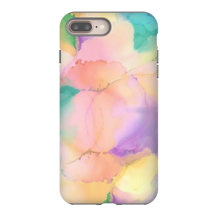 iPhone 7 plus StrongFit Rainbow watercolor abstract painting - modern splats by Oana 