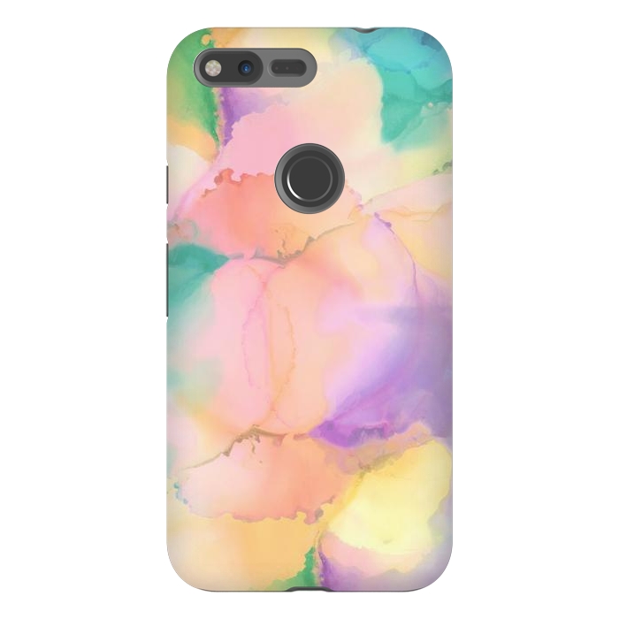 Pixel XL StrongFit Rainbow watercolor abstract painting - modern splats by Oana 